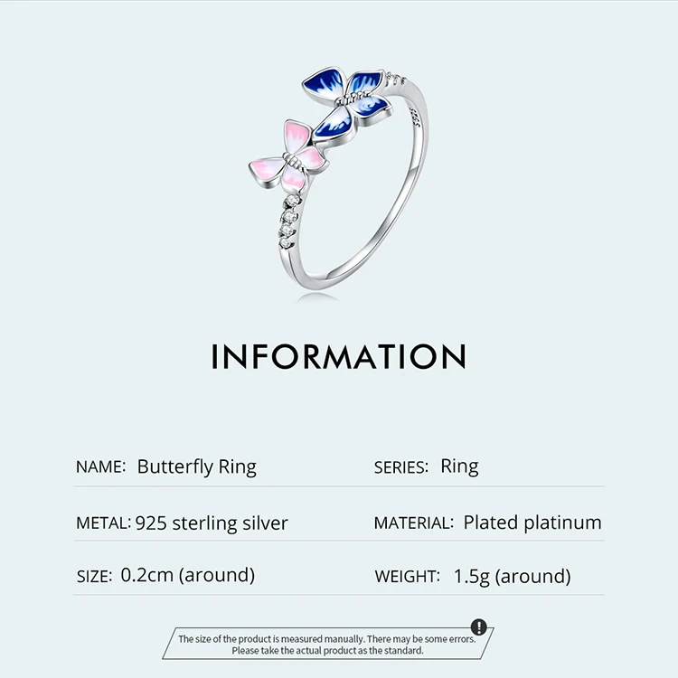 Butterfly Ring 925 Sterling Silver