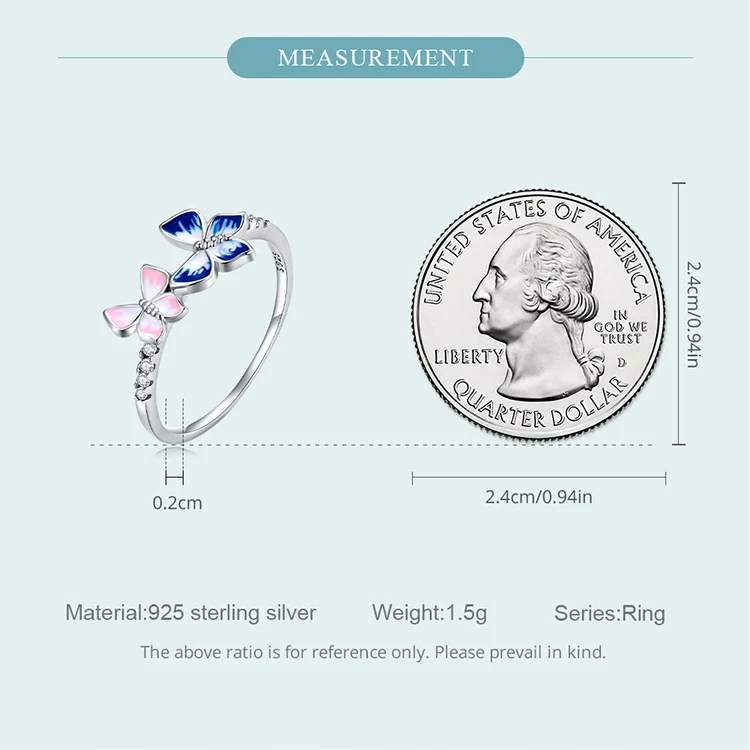 Butterfly Ring 925 Sterling Silver