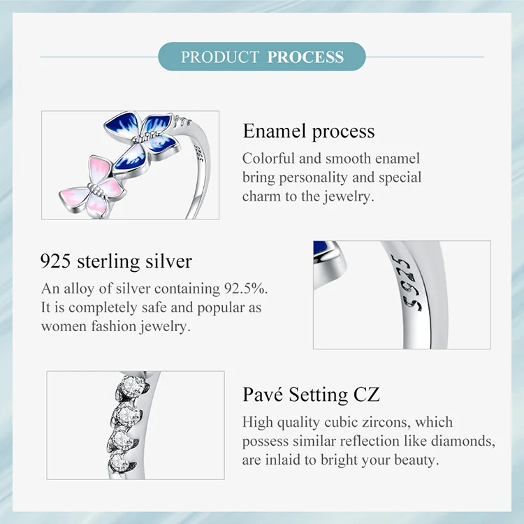 Butterfly Ring 925 Sterling Silver