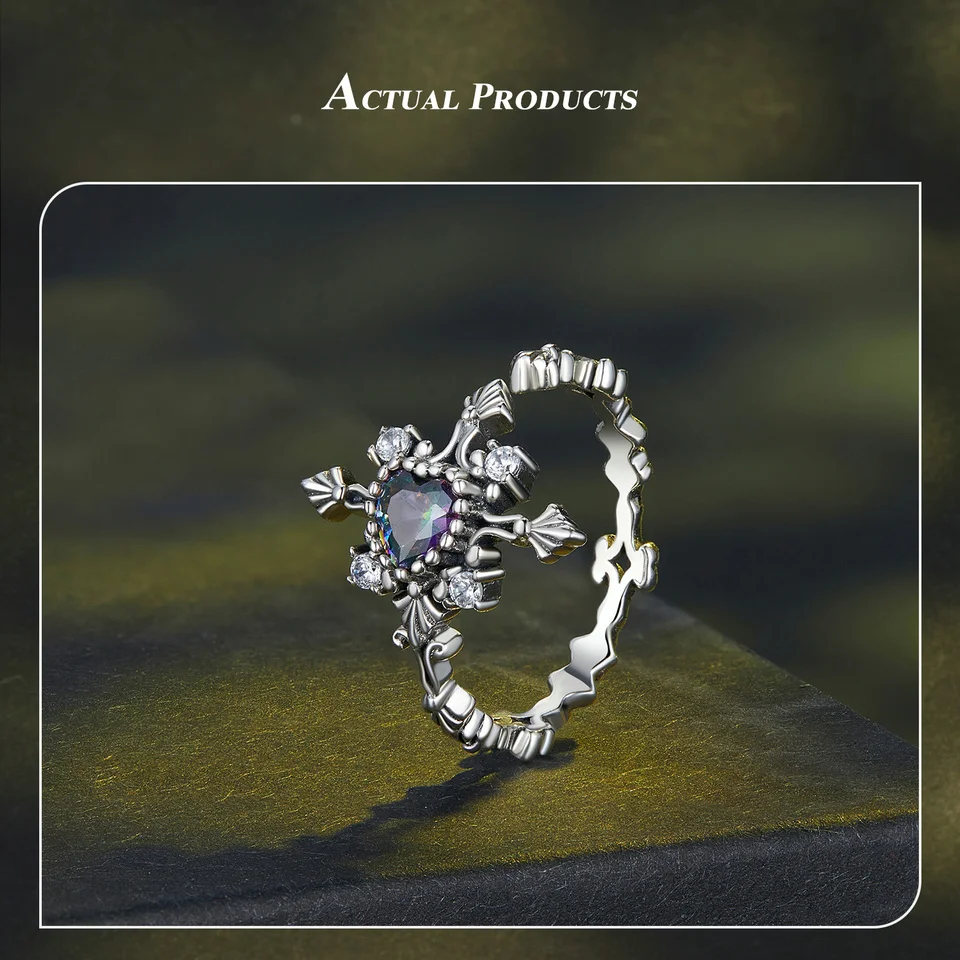 Cross Ring Retro Heart