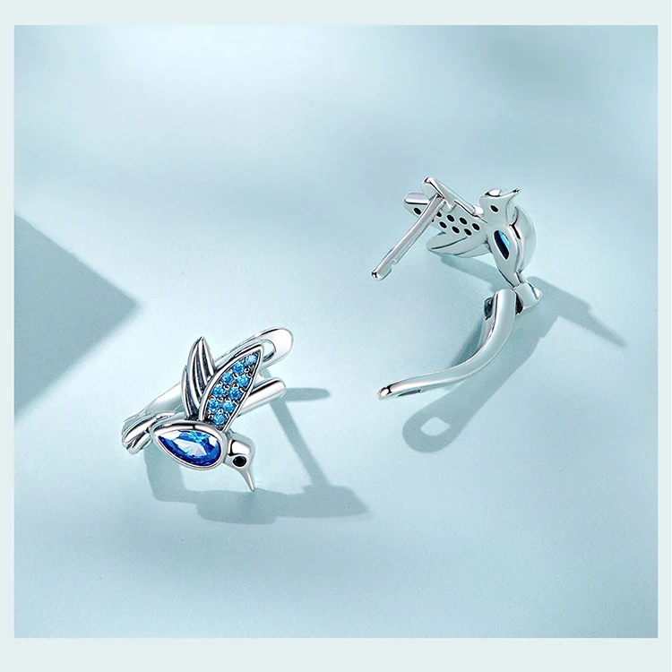 Cute Hummingbird Ear Clips