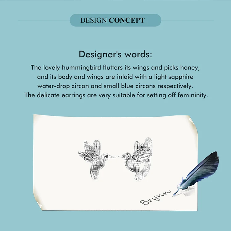 Cute Hummingbird Ear Clips