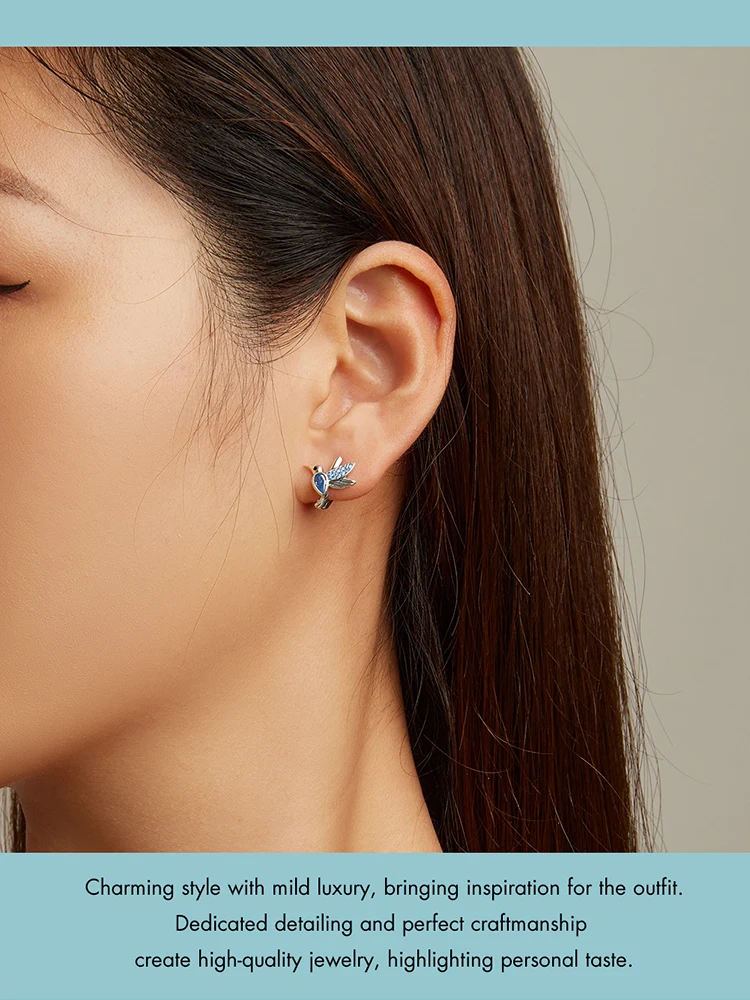 Cute Hummingbird Ear Clips