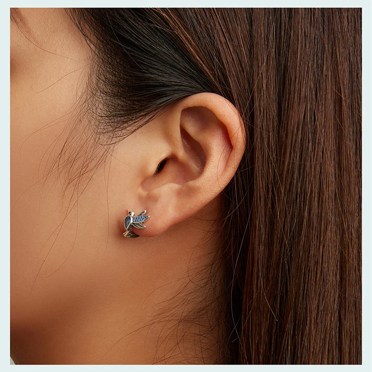 Cute Hummingbird Ear Clips