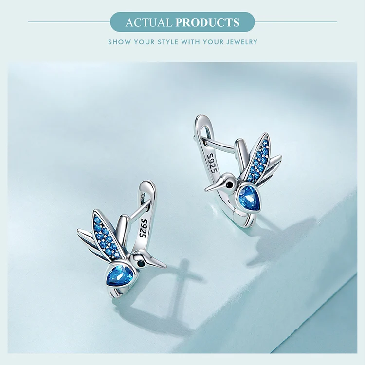 Cute Hummingbird Ear Clips