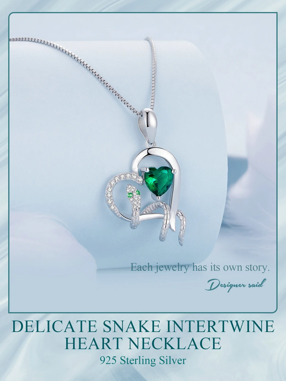 Delicate Snake Intertwine Love Necklace