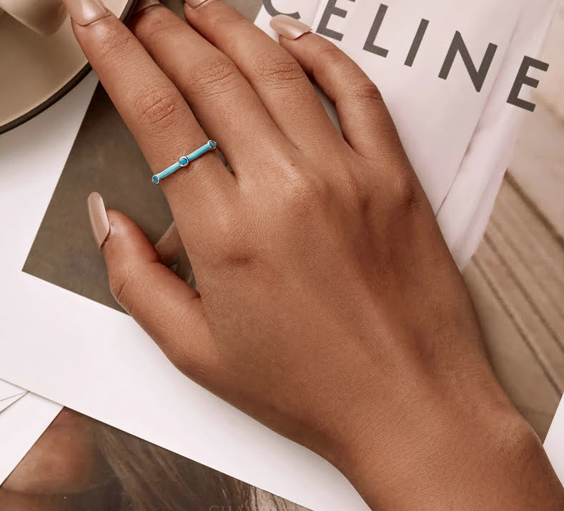 Delicate Turquoise Ring https://luxynor.com Delicate Turquoise Ring