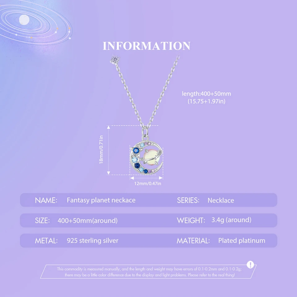 Fantasy planet necklace