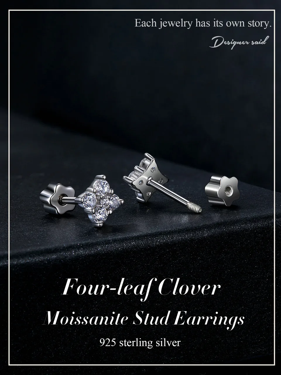 Four Leaf Clover Moissanite