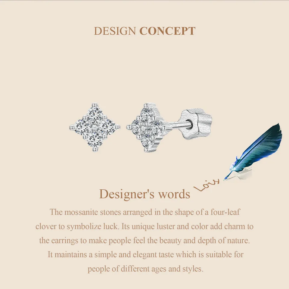 Four Leaf Clover Moissanite