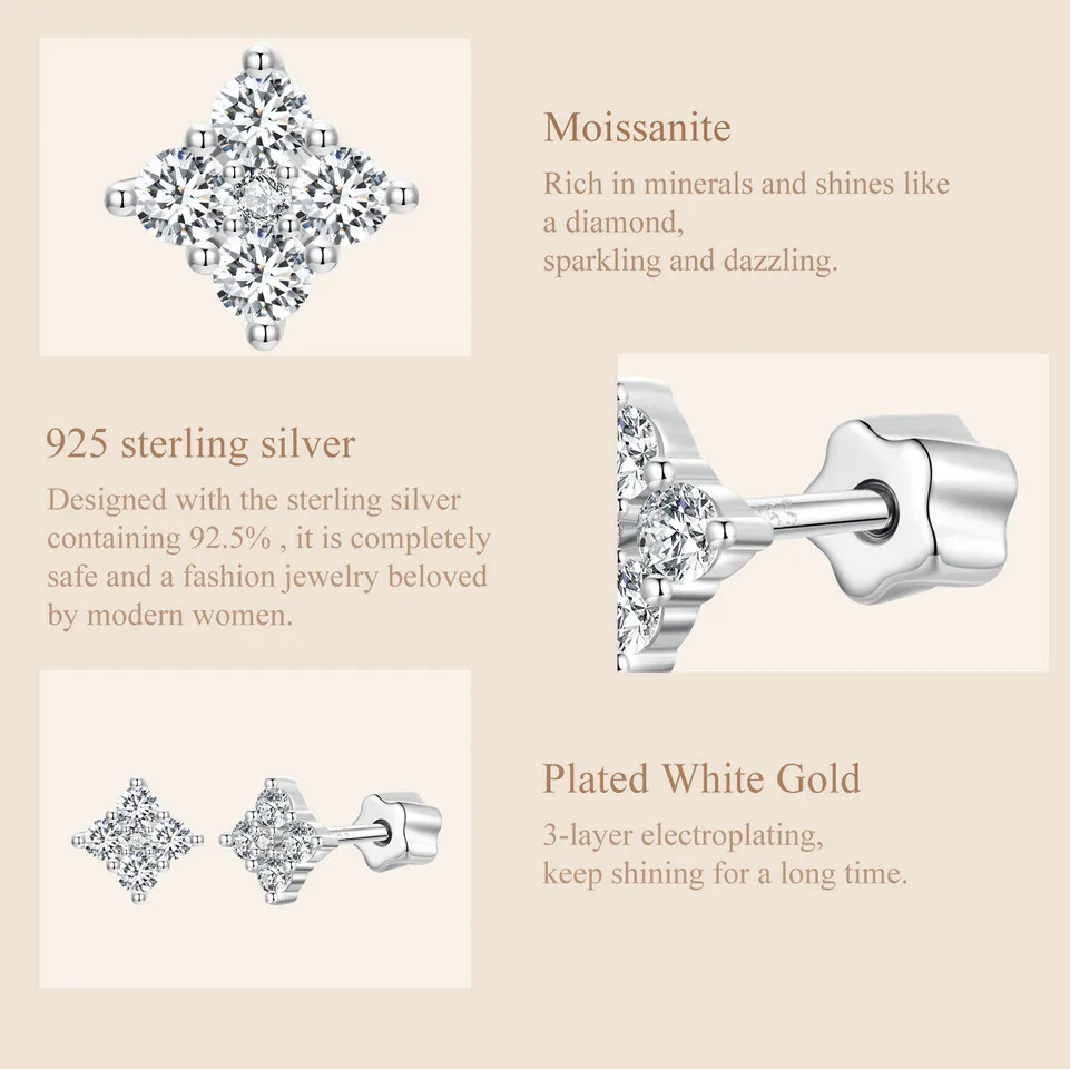 Four Leaf Clover Moissanite