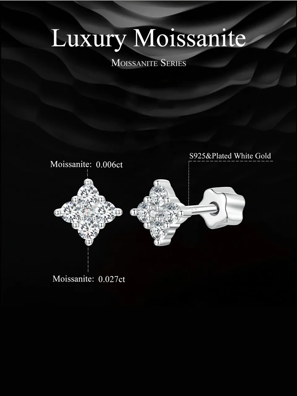 Four Leaf Clover Moissanite