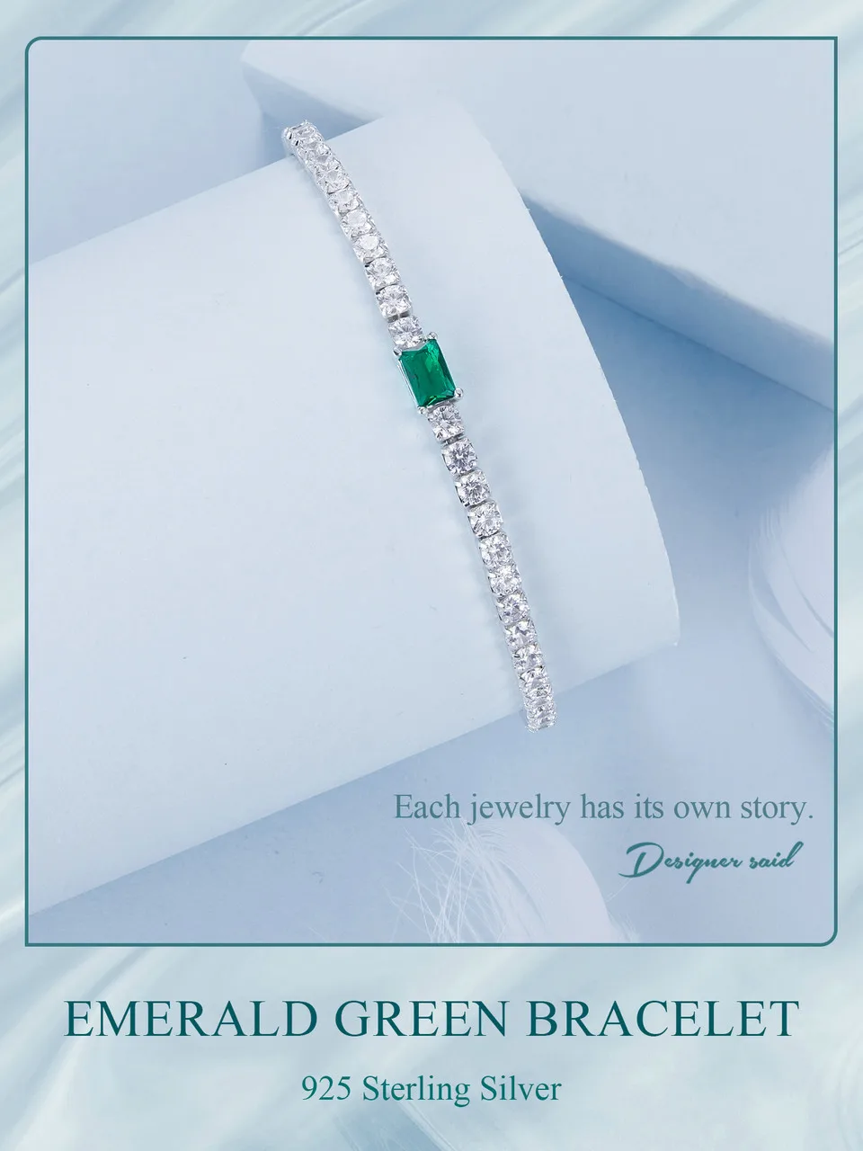 Green Cubic Zirconia Tennis