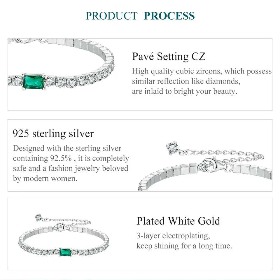 Green Cubic Zirconia Tennis