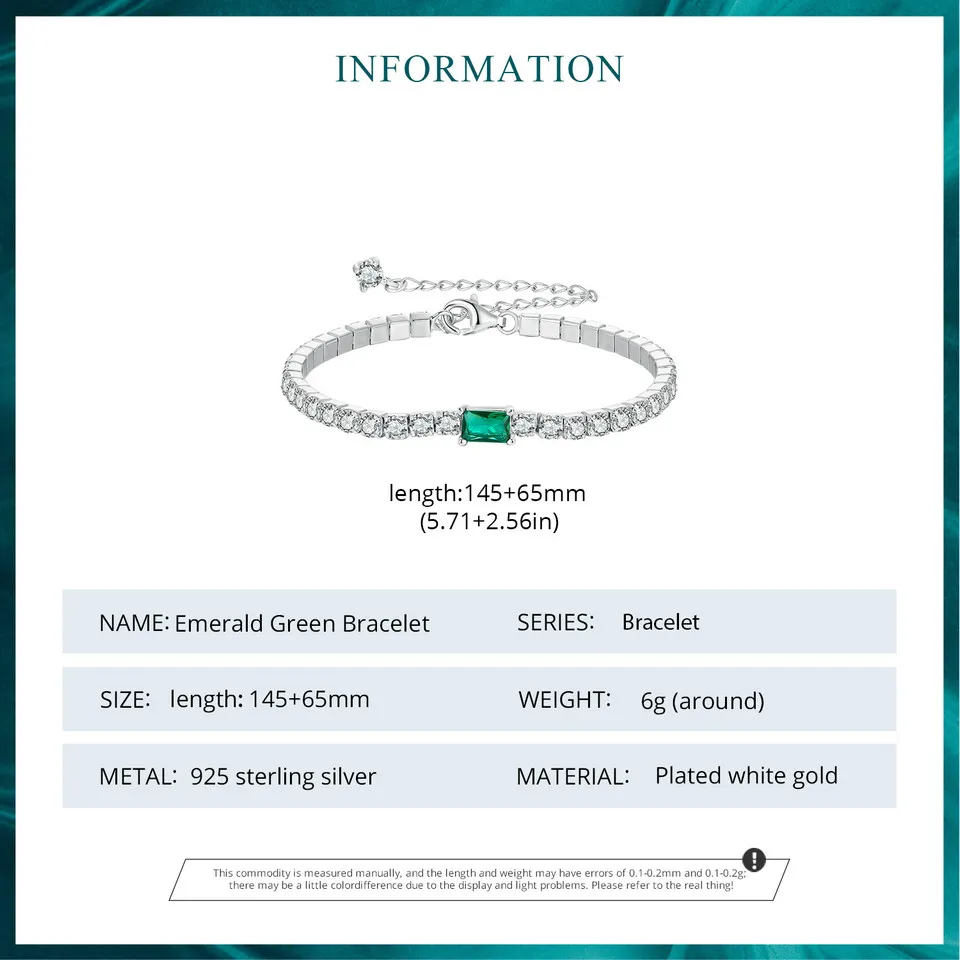 Green Cubic Zirconia Tennis