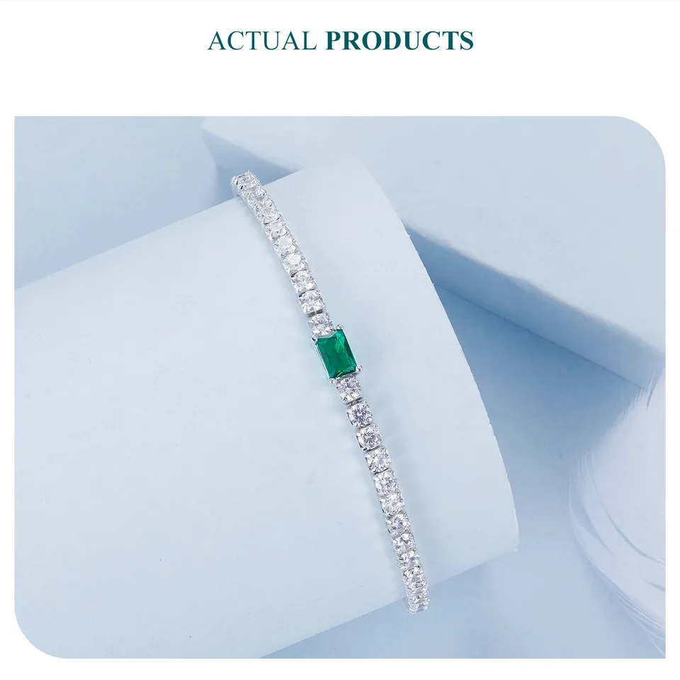 Green Cubic Zirconia Tennis
