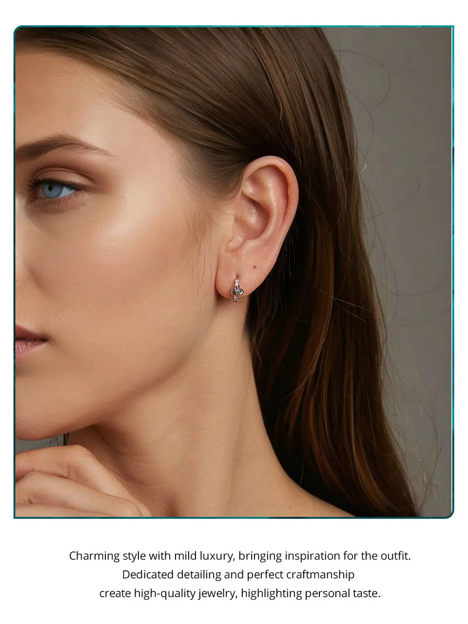 Heart Rainbow Hoop Earrings