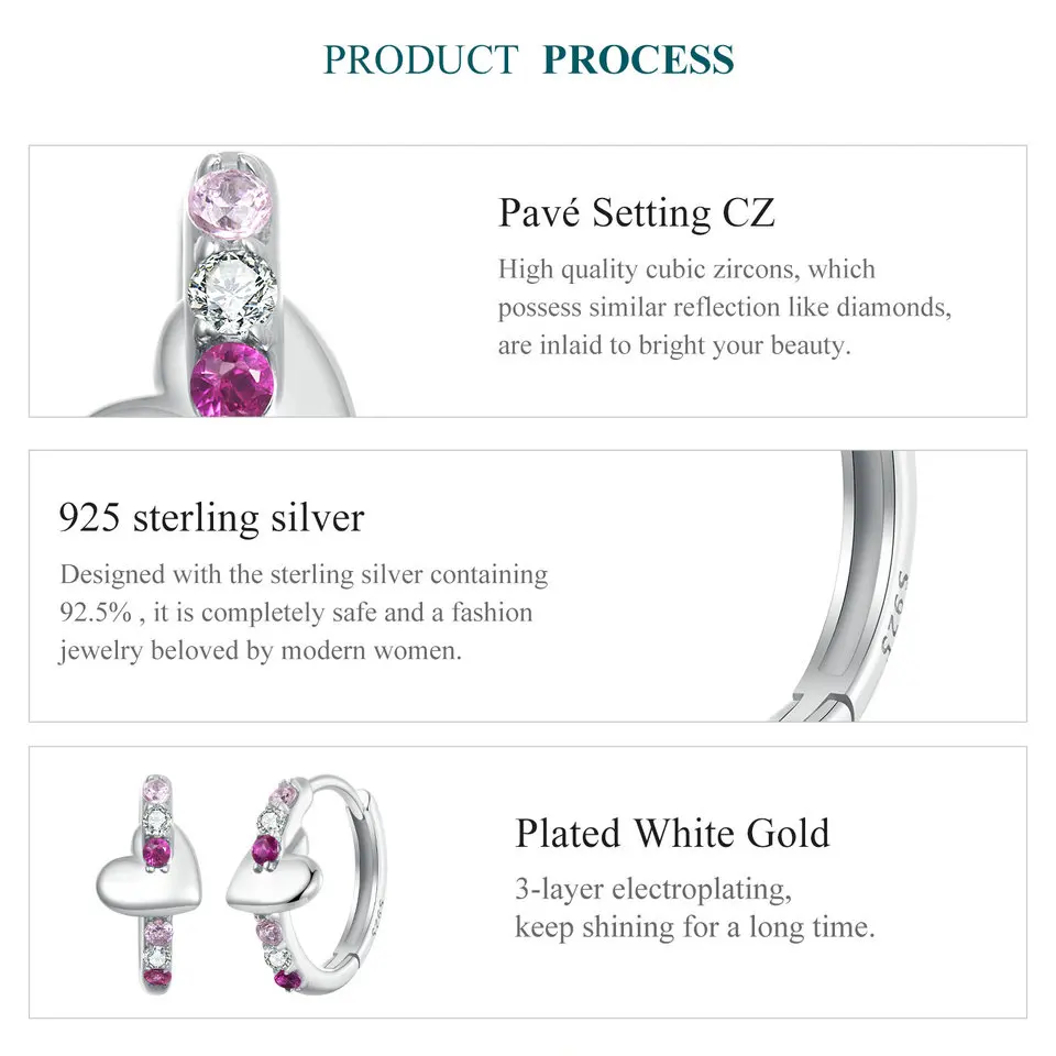 Heart Rainbow Hoop Earrings