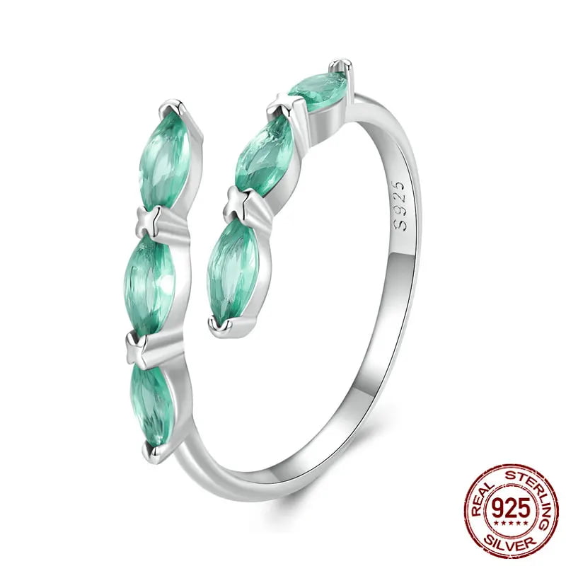 Light Green Glass Opening Ring