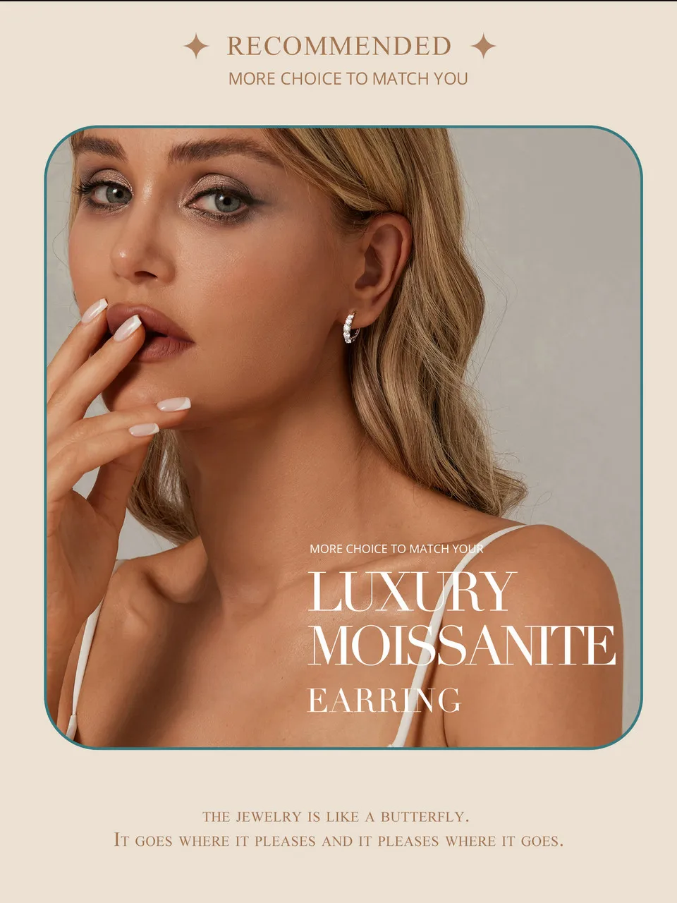 Shining Moissanite Hoop Earrings