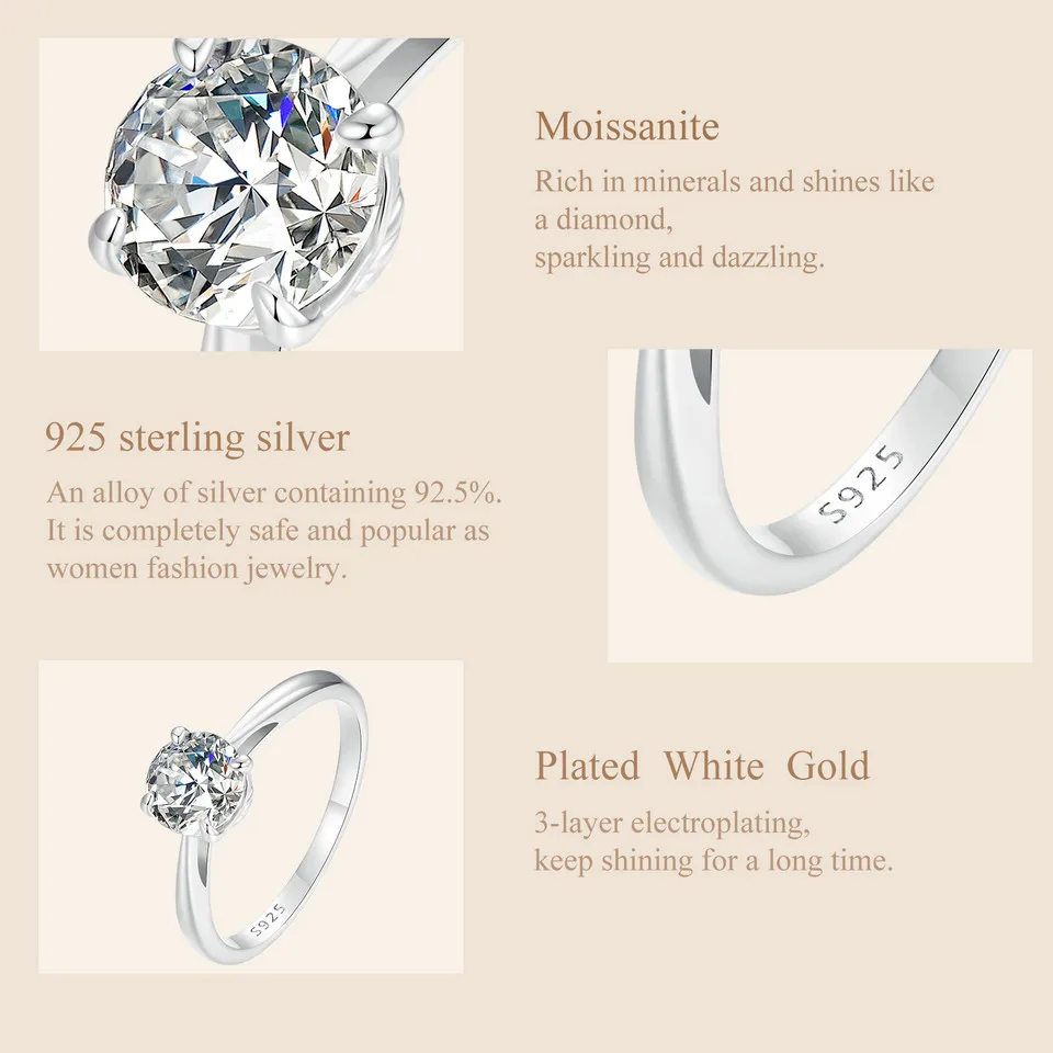 Shining One CT Moissanite Ring