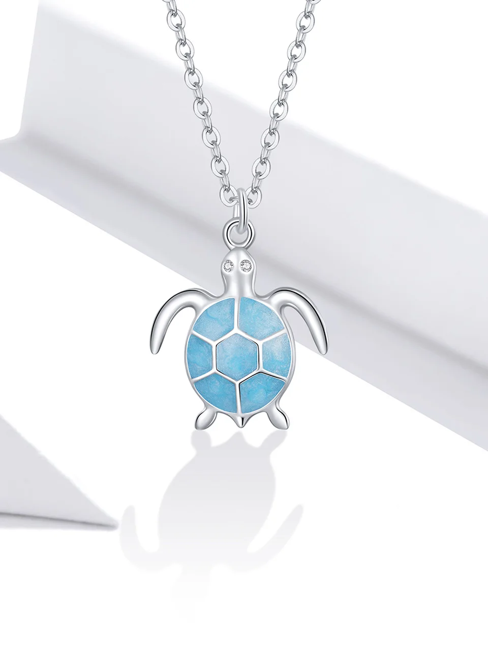 Sky Blue Turtle Necklace https://luxynor.com Sky Blue Turtle Necklace