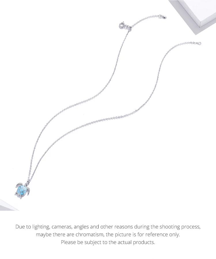 Sky Blue Turtle Necklace