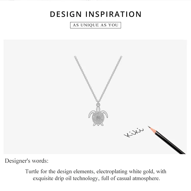 Sky Blue Turtle Necklace