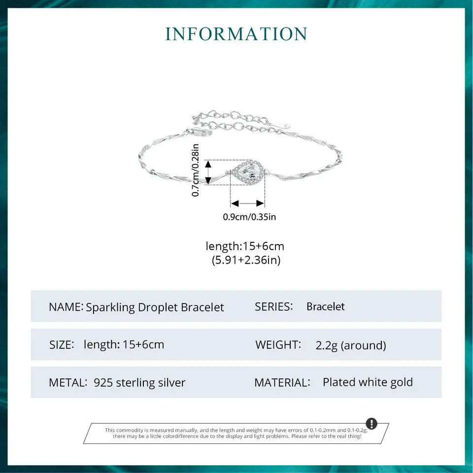 Sparkling Droplet Bracelet