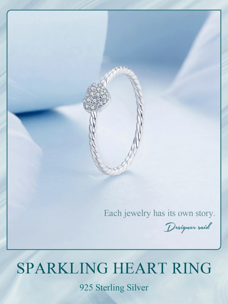 Sparkling Heart Ring
