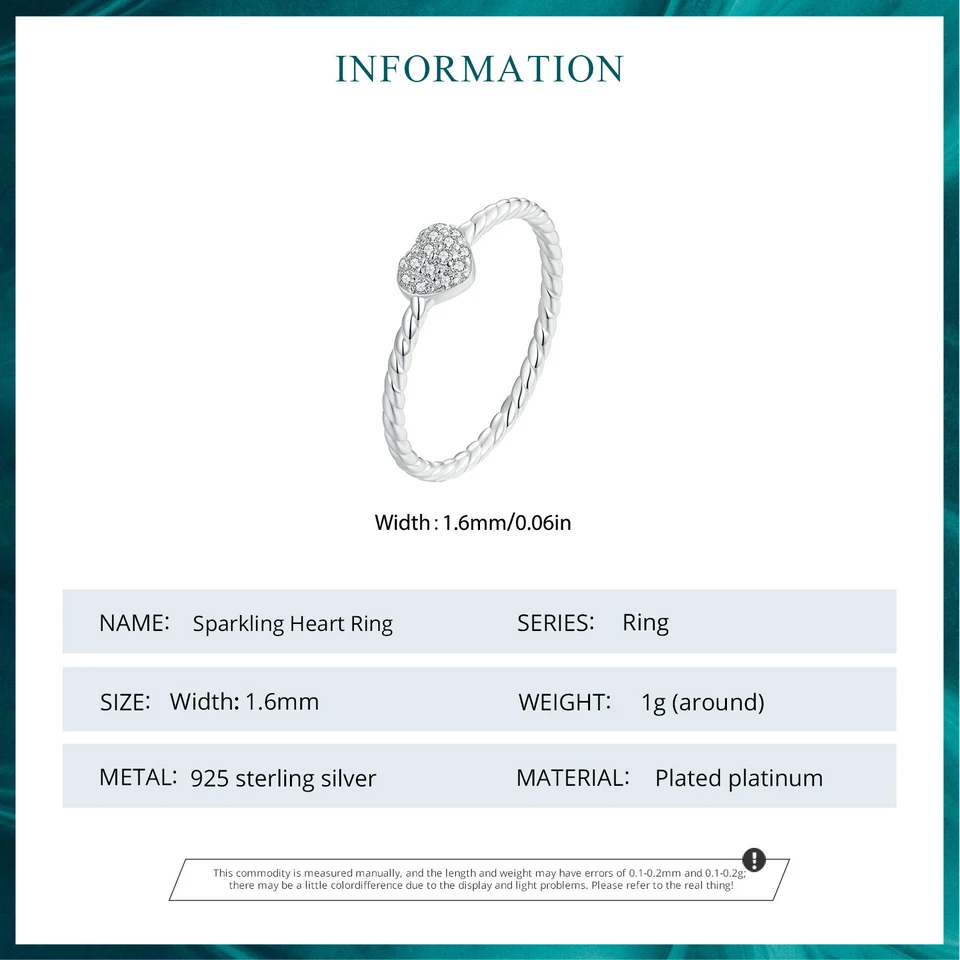 Sparkling Heart Ring