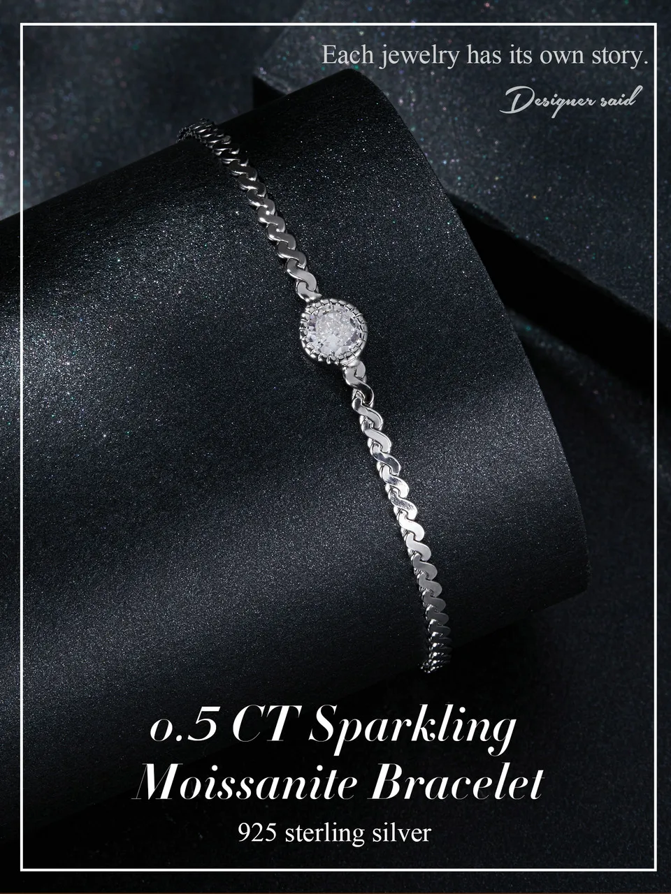Sparkling Moissanite Bracelet
