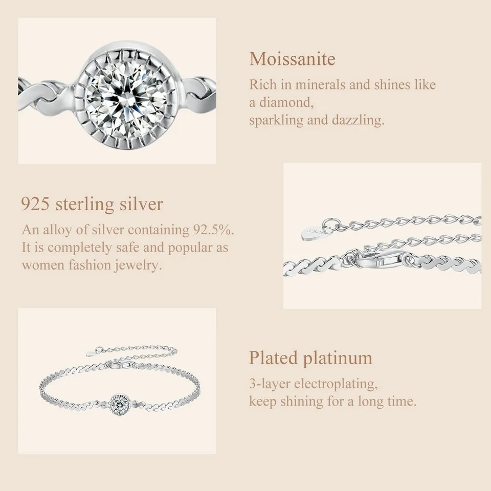 Sparkling Moissanite Bracelet