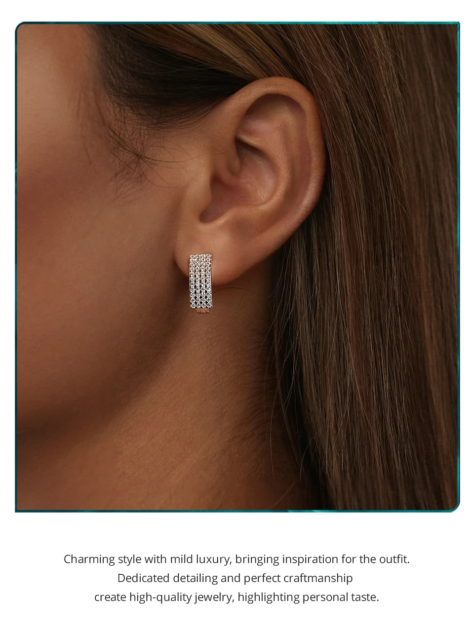 Sterling Silver Delicate Sparkling Ear