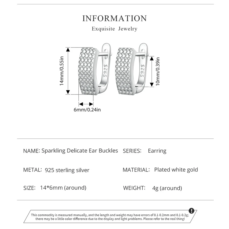 Sterling Silver Delicate Sparkling Ear