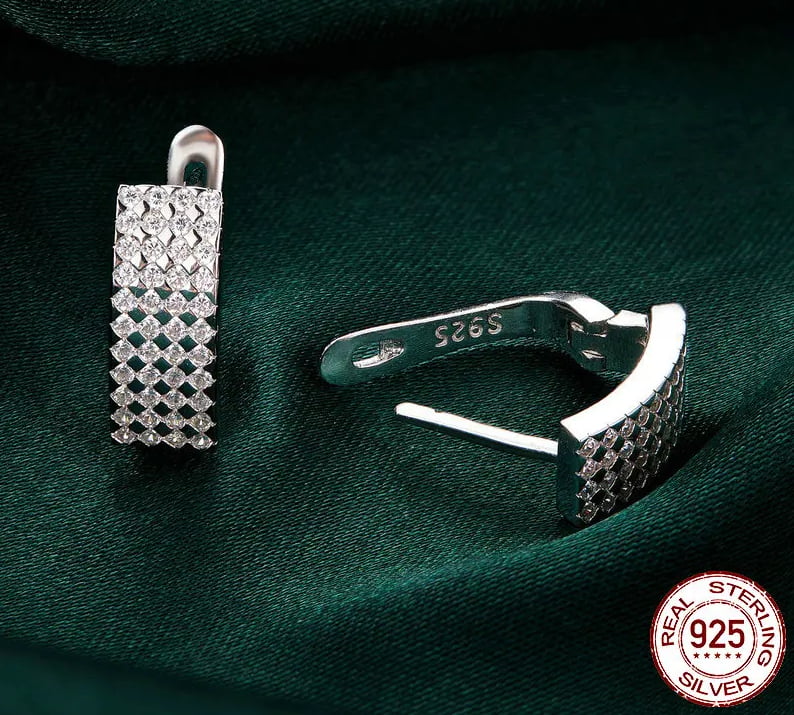 Sterling Silver Delicate Sparkling Ear https://luxynor.com Sterling Silver Delicate Sparkling Ear