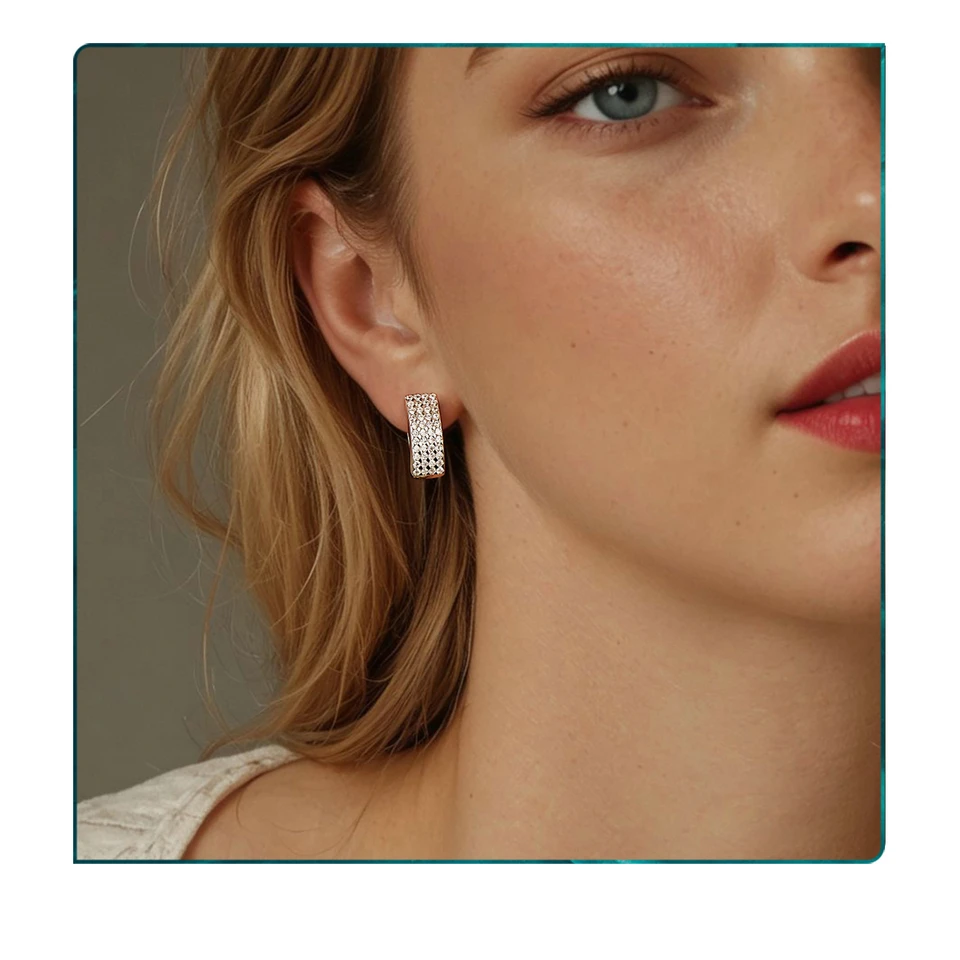 Sterling Silver Delicate Sparkling Ear