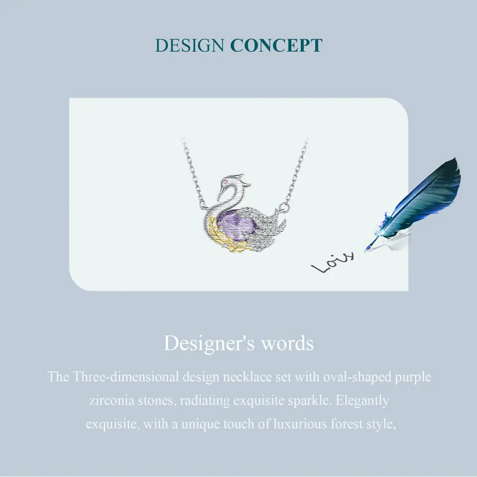 Swan Pendant Necklace