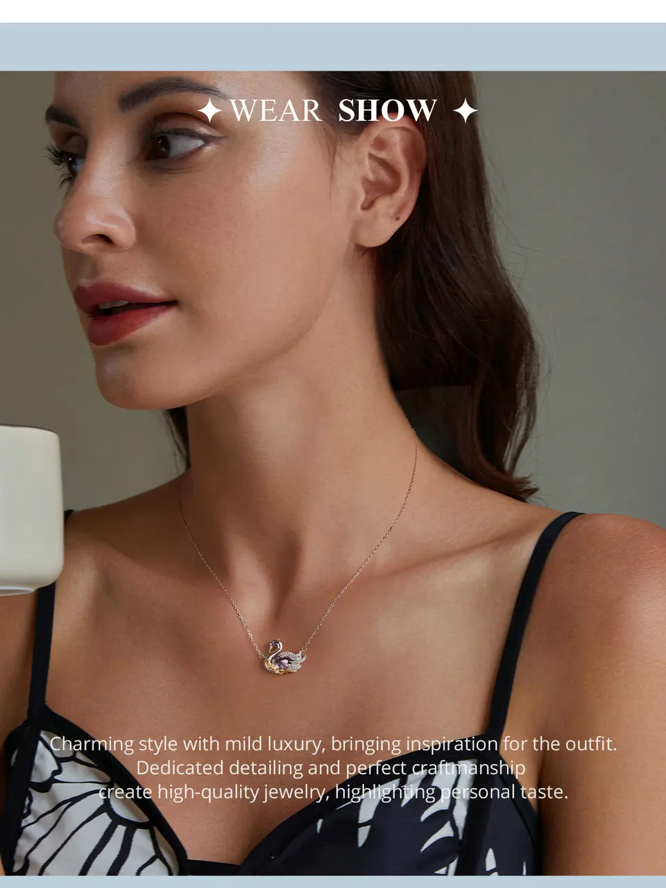 Swan Pendant Necklace