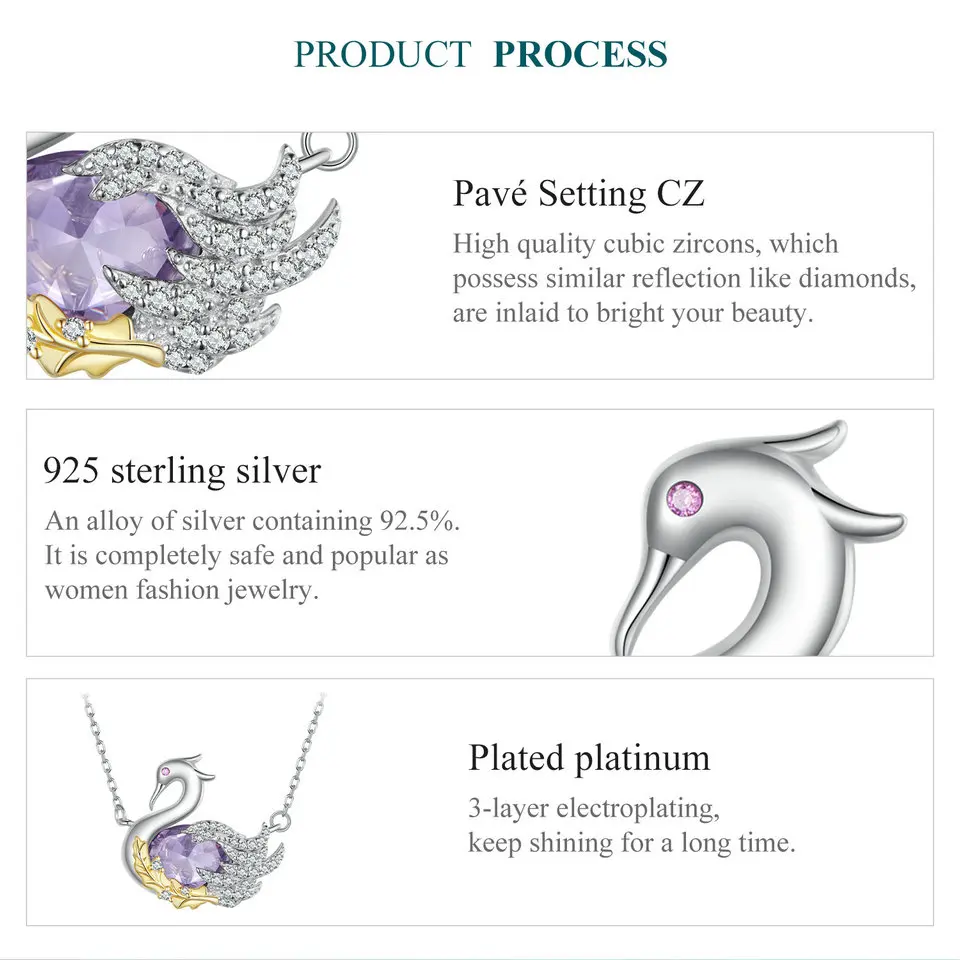 Swan Pendant Necklace