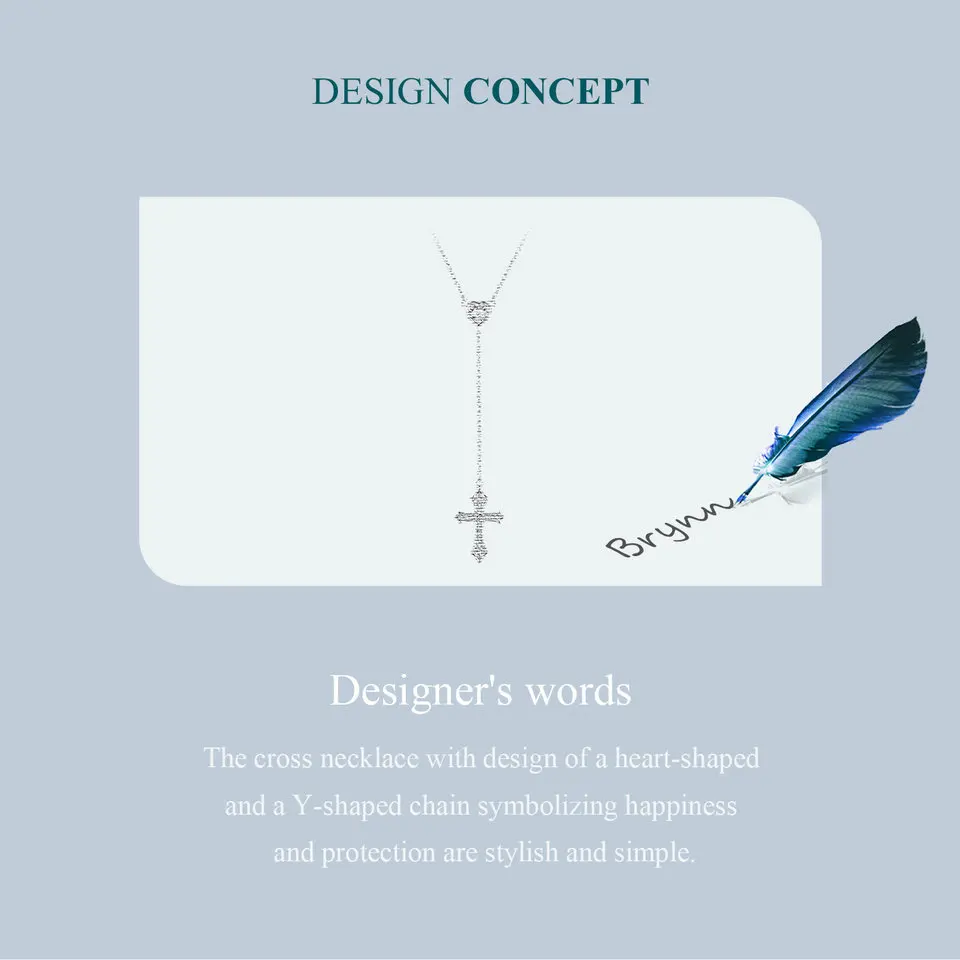 Y-shaped Cross Necklace