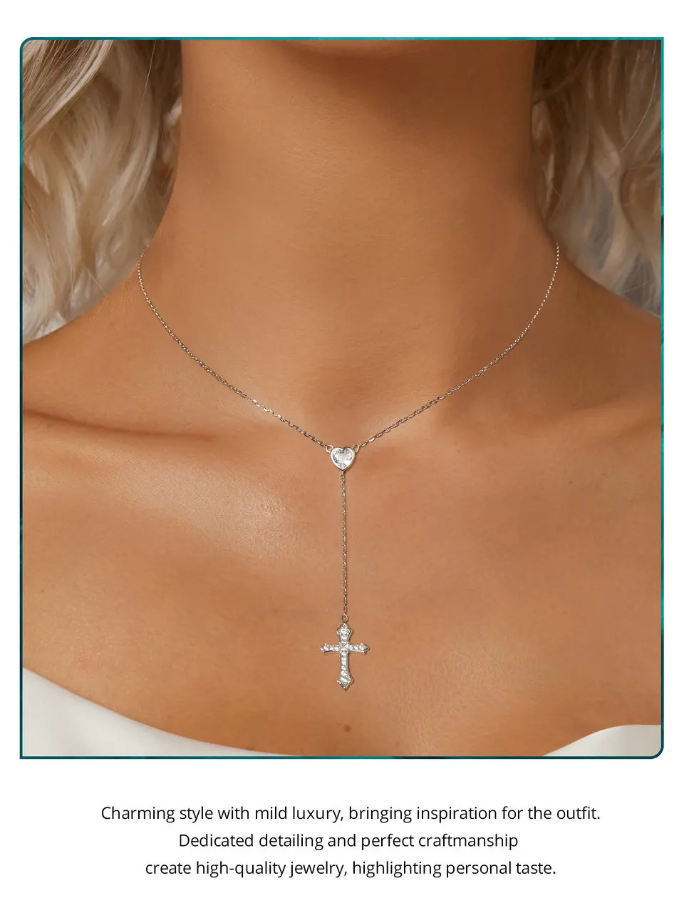 Y-shaped Cross Necklace
