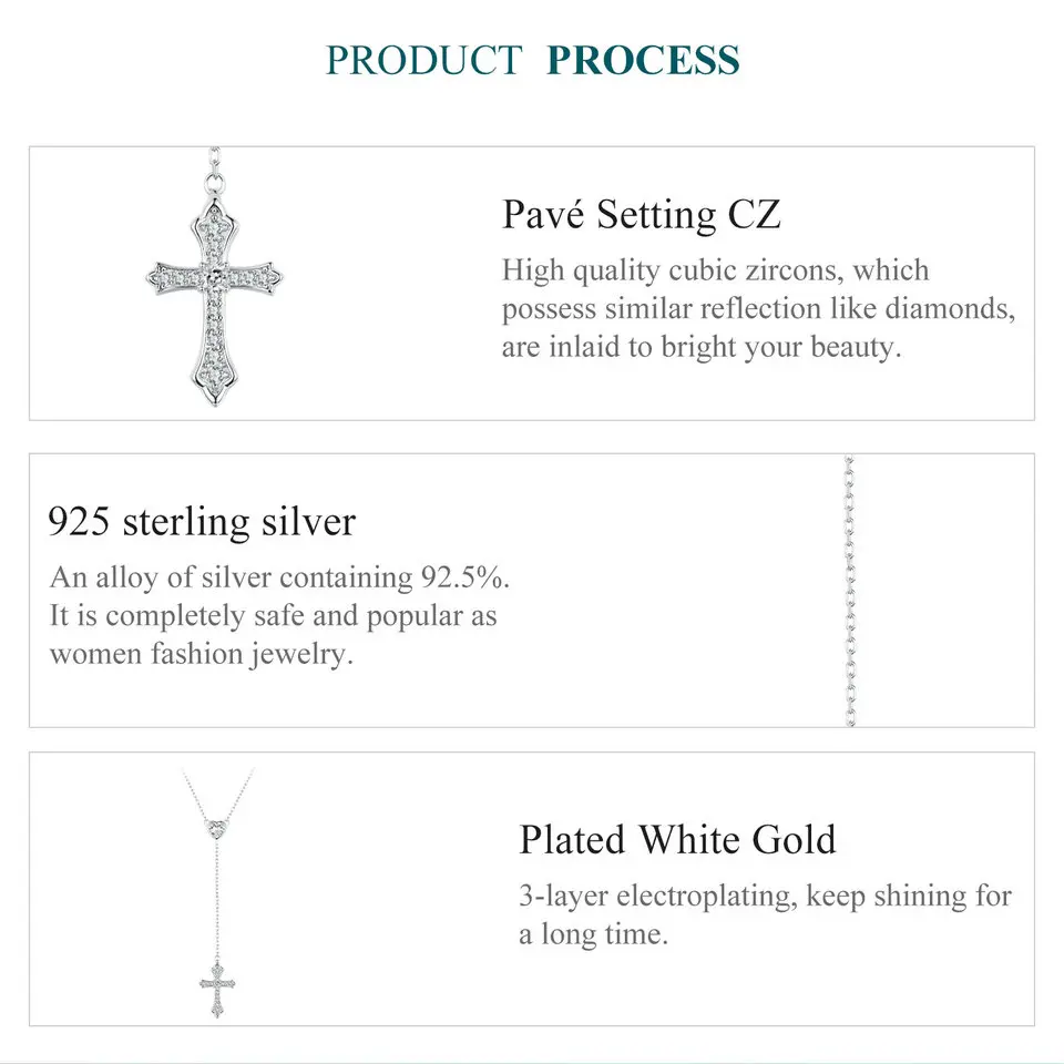 Y-shaped Cross Necklace