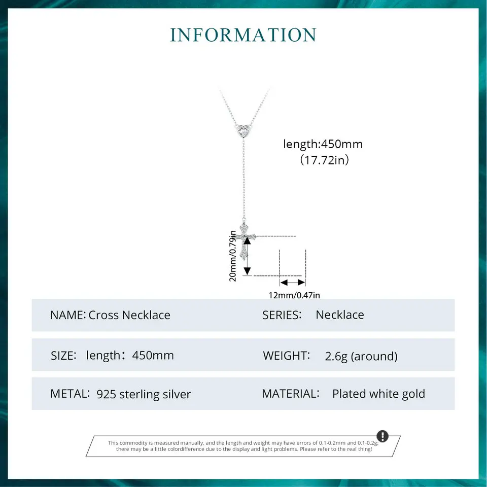 Y-shaped Cross Necklace