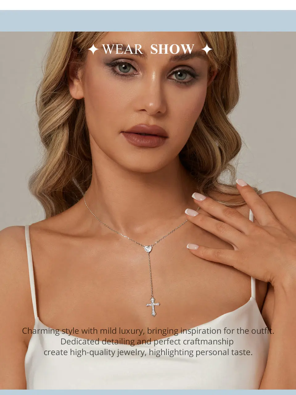 Y-shaped Cross Necklace