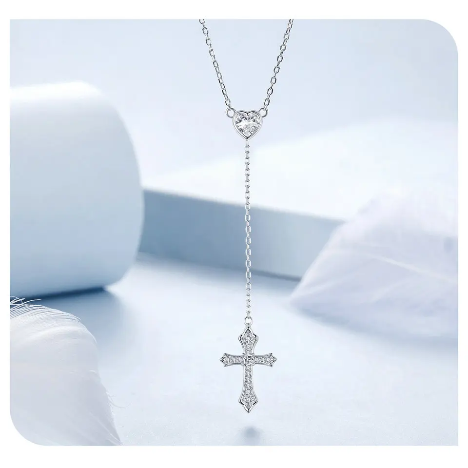 Y-shaped Cross Necklace