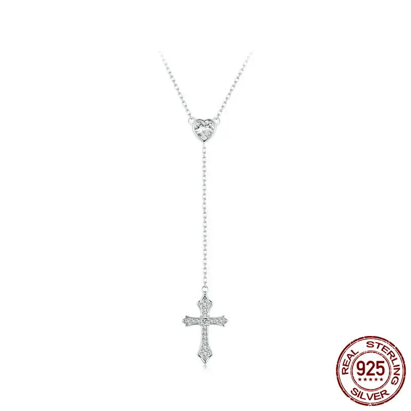 Y-shaped Cross Necklace
