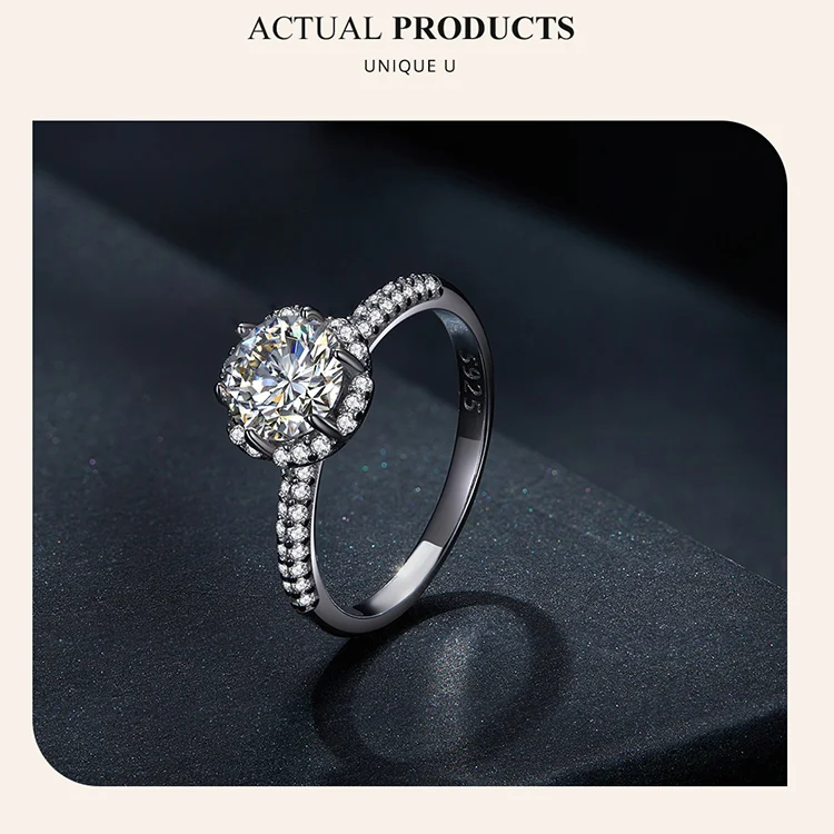 1 Carat Moissanite Ring