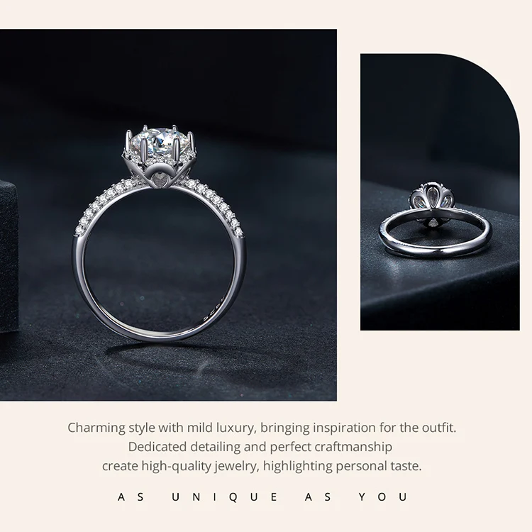 1 Carat Moissanite Ring