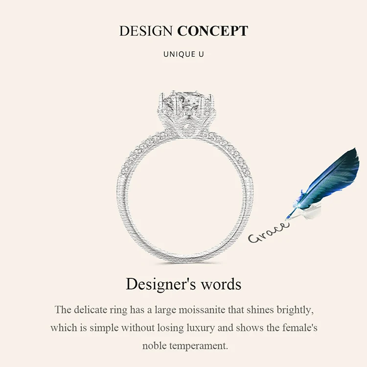 1 Carat Moissanite Ring